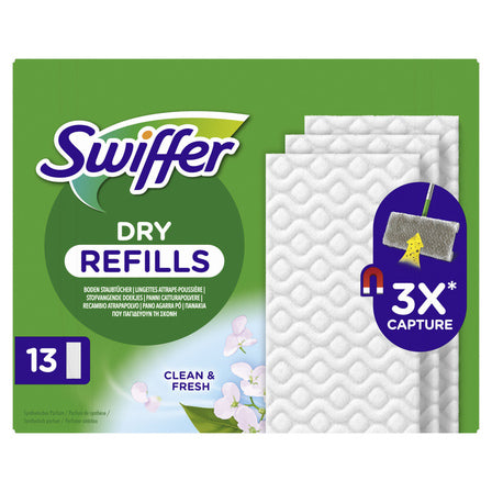 Swiffer Vloerwisdoekjes - vloerreiniger navulling droge doekjes 13 doekjes - Verpakking beschadigd