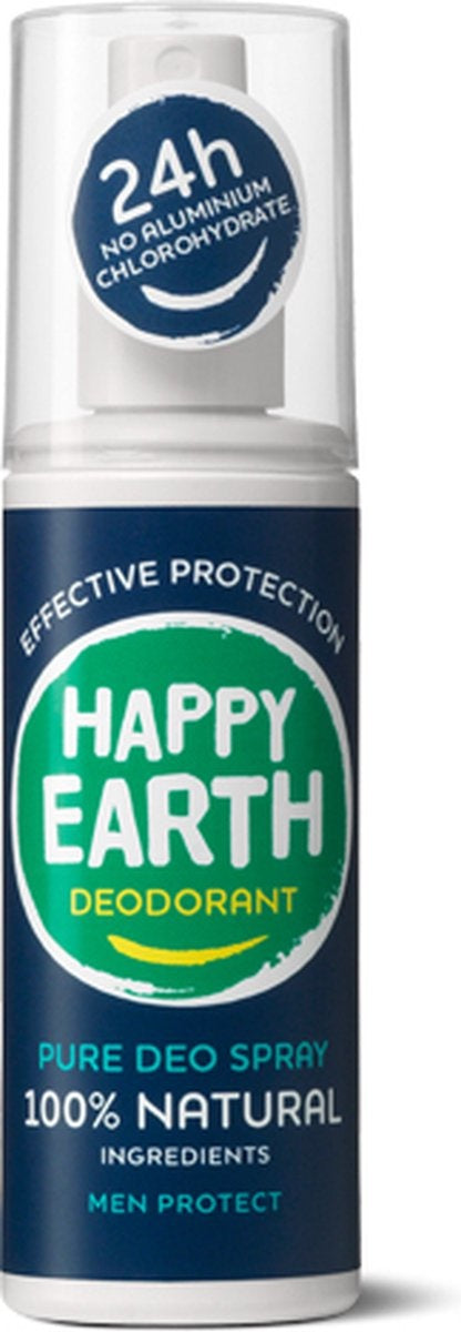 Happy Earth 100 % natürliches Deodorant Spray Men Protect 100 ml