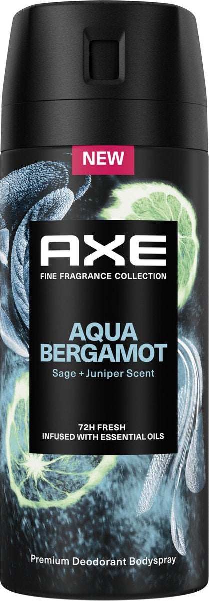 AX Fine Fragrance Collection Aqua Bergamot Premium Deodorant Body Spray 150 ml