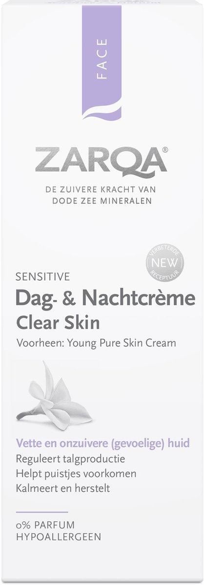 ZARQA Tages- und Nachtcreme Clear Skin (reguliert die Talgproduktion) – 75 ml