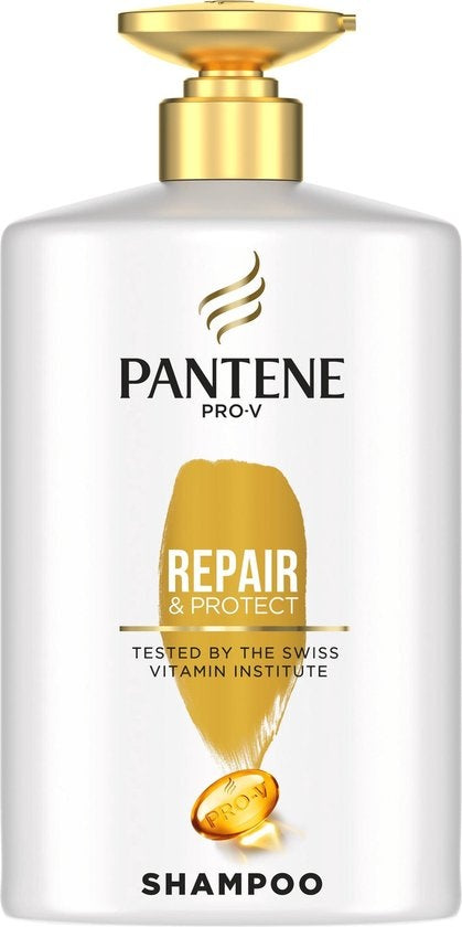 Pantene Pro-V Repair &amp; Protect Shampoo - For Damaged Hair - 1000 ml - pump missing