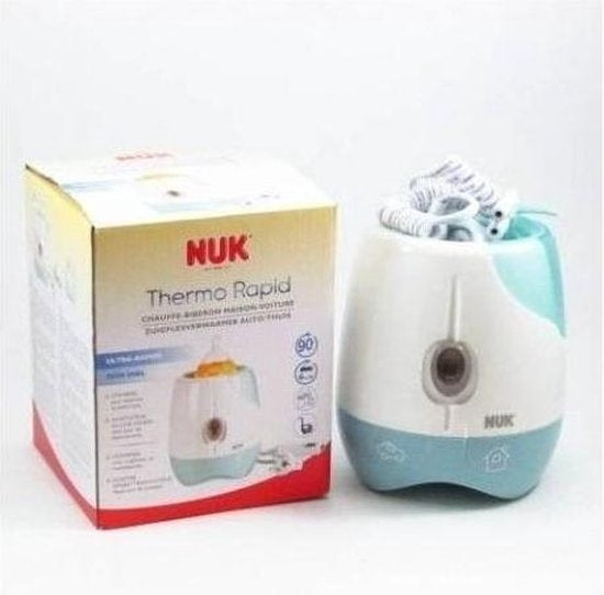 NUK Flessenwarmer Auto en Thuis - geschikt voor alle maten flessen - Blauw / Wit