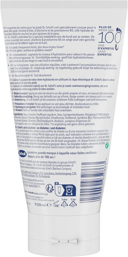 Scholl Fußcreme – Intensiv nährende Intensivcreme – Sehr trockene Haut – 150 ml