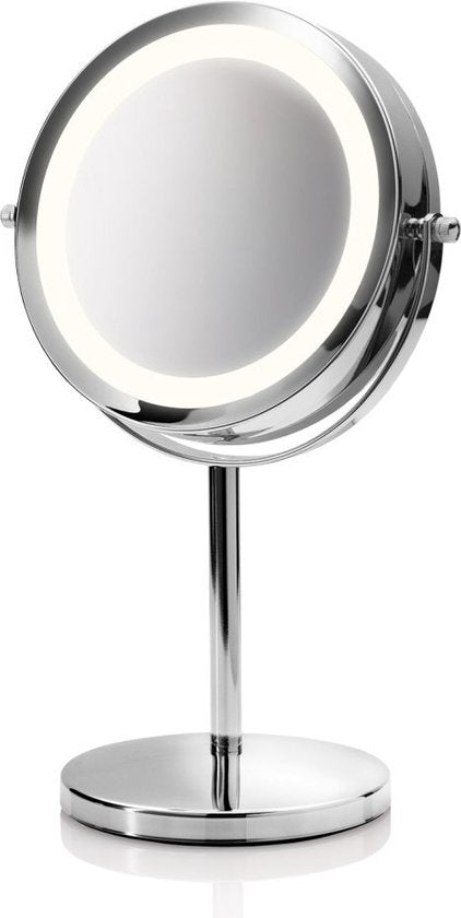 Make Up Mirror - LED lighting - 5x magnification - white - 15 cm - Packaging damaged