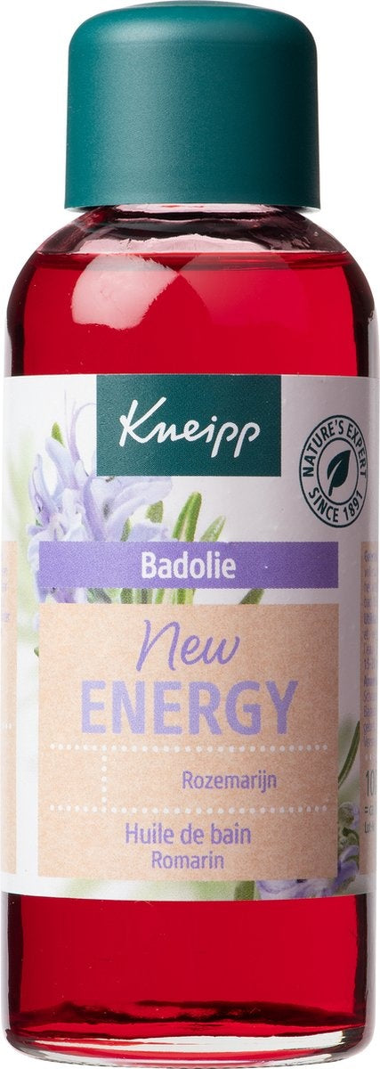 Kneipp New Energy - Badolie Rozemarijn - pH neutraal - Vegan - Dermatologisch getest - 100 ml - Verpakking beschadigd