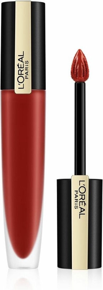 L'Oréal Paris Rouge Signature Lippenstift – 115 I Am Worth It – Rot – Matter flüssiger Lippenstift