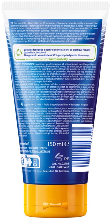 NIVEA SUN Protect & Hydrate Invisible Finish Zonnebrand - SPF50+  - 150ML