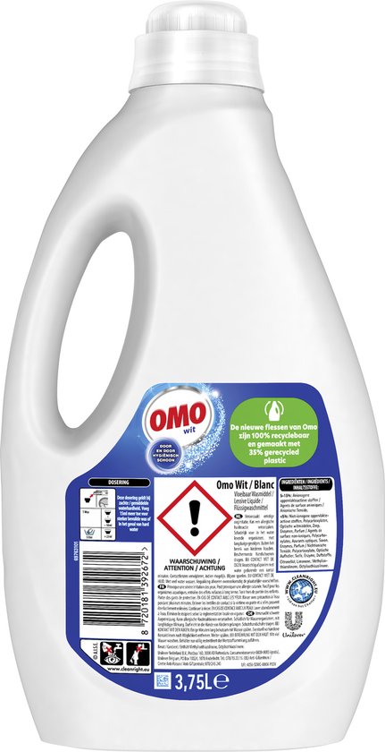 OMO Flüssigwaschmittel Weiß 19 Waschladungen – 950 ml