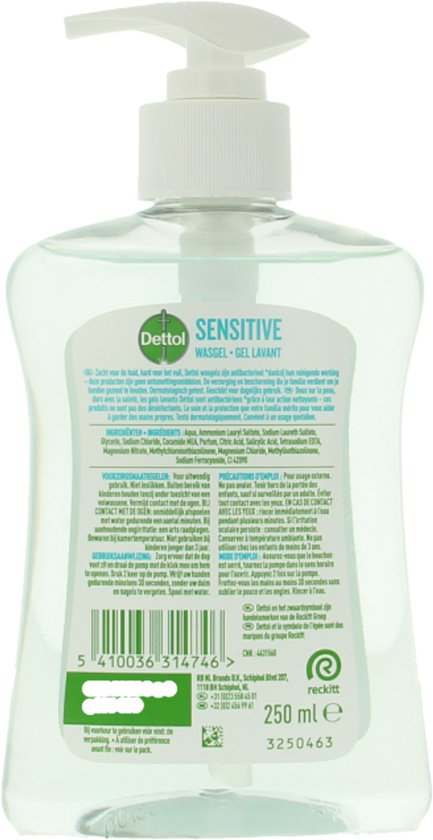 Dettol Hand Soap Sensitive Skin 250 ml - Damaged packaging / without label on the front (copy)