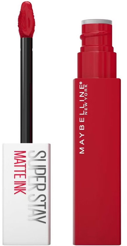 Maybelline New York – SuperStay Matte Ink Lipstick – 325 Shot Caller – Rot – Matter, langanhaltender Lippenstift – 5 ml
