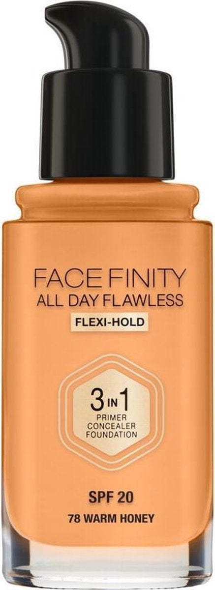 Max Factor Facefinity All Day Flawless 3-in-1 Liquid Foundation - 78 Warm Honey