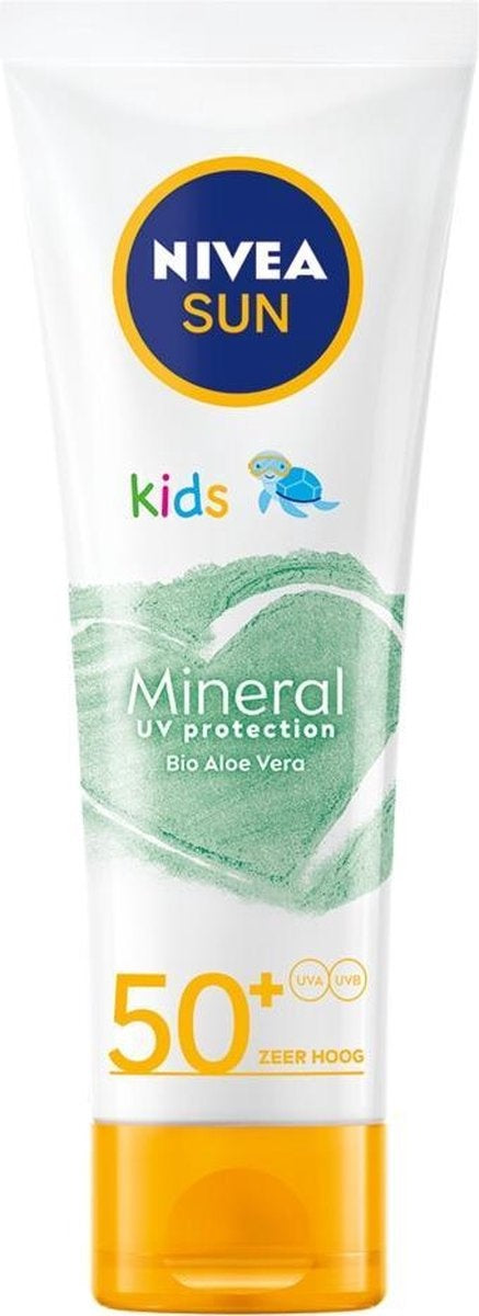 Nivea SUN Kids Mineral UV-Schutz Bio Aloe Vera – Sonnenschutz LSF 50+ – 50 ml Verpackung beschädigt