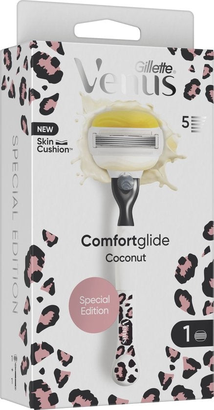 Gillette Venus Comfortglide Coconut – Für eine gründliche Rasur – 1 Griff – 1 Rasierklinge – Verpackung beschädigt