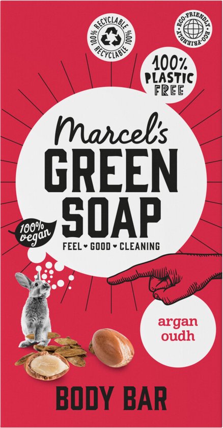 Marcel's Green Soap Body Bar Argan &amp; Oudh - 150 gr