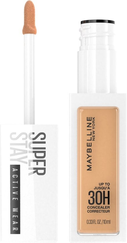 Maybelline New York - SuperStay 30H Active Wear Concealer - 30 Honey - Langhoudende Volledig Dekkende Concealer met Matte Finish - 10 ml