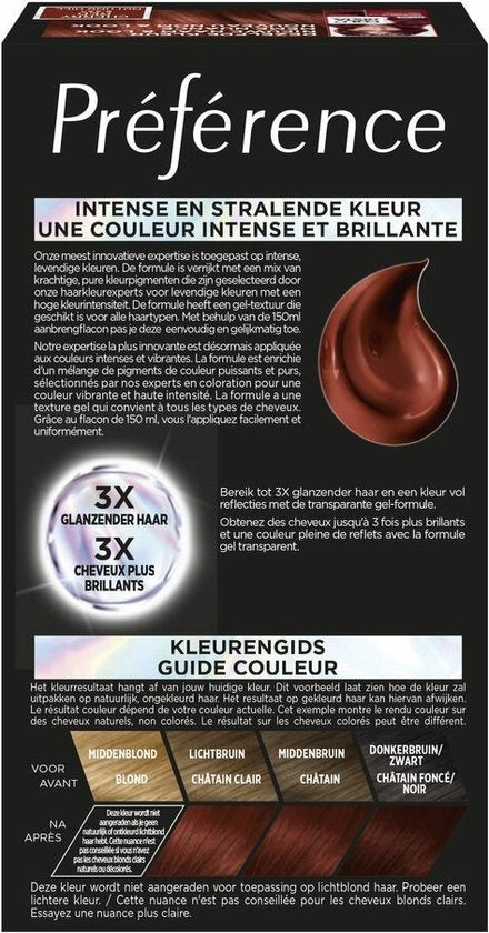 L'Oréal Paris Préférence Vivids 5.664 – Cherry Red Notting Hill – Permanente Haarfarbe – Verpackung beschädigt