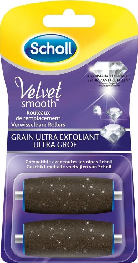 Scholl Velvet Smooth – Nachfüll-Hornhautentferner – Ultra grob – Fußfeile – 2 Stück – Verpackung beschädigt