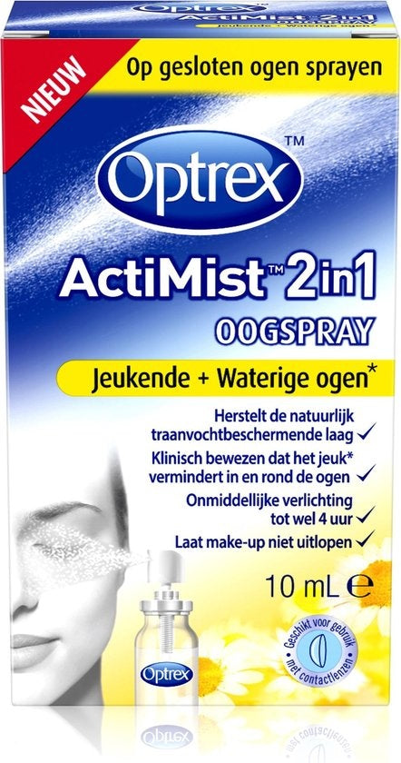 Optrex ActiMist 2in1 Oogspray - Jeukende en Waterige Ogen - Oogspray - 10 ml