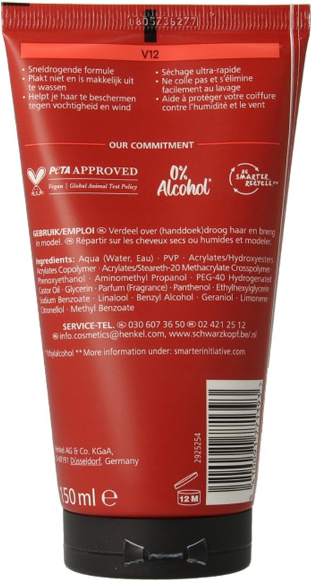 Schwarzkopf Taft - Hair Gel - V12 - 12 - 150ml