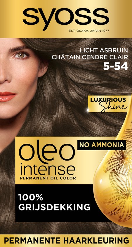 SYOSS Color Oleo Intense 5-54 Light Ash Brown hair dye