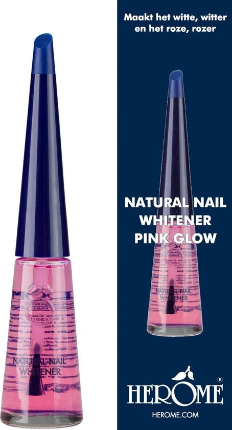 Herome Natural Nail Whitener Pink Glow - 10 ml - Packaging damaged