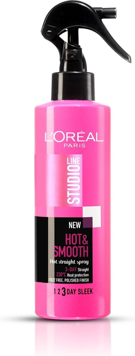 L'Oréal Paris Studio Line Hot & Smooth Haarspray - 200 ml - Gladmakend