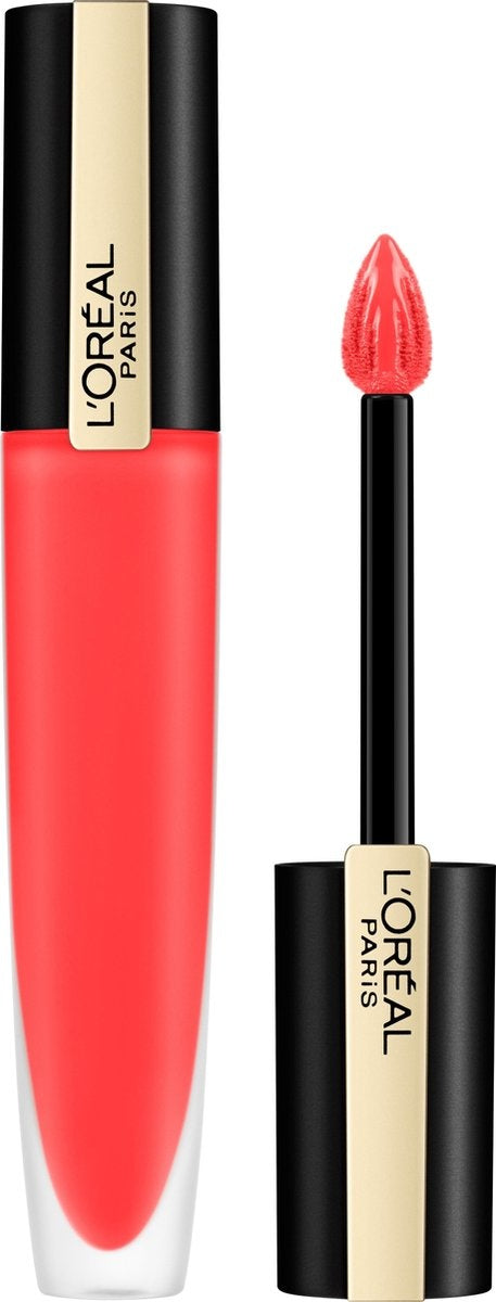 L'Oréal Paris Rouge Signature Lippenstift – 132 I Radiate – Pink – Matter flüssiger Lippenstift