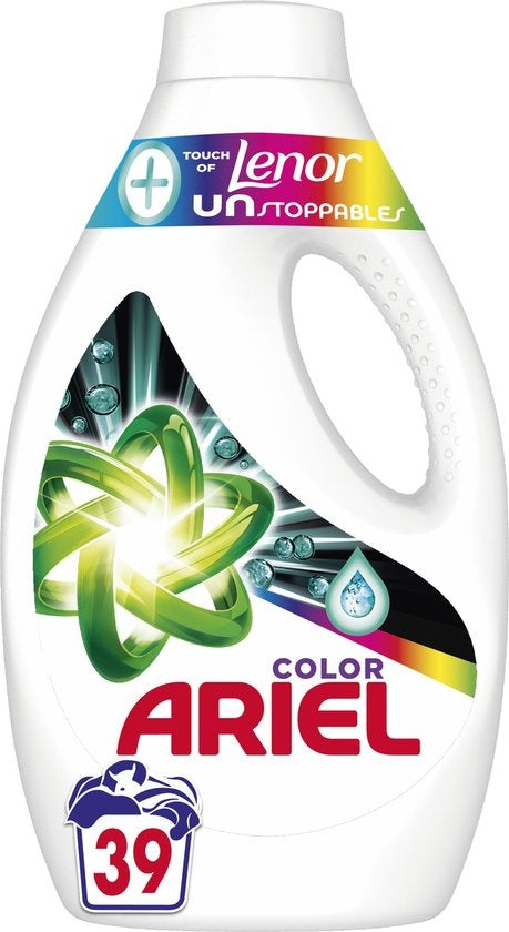 Ariel Vloeibaar Wasmiddel +Touch Van Lenor Unstoppables Kleur - 39 Wasbeurten