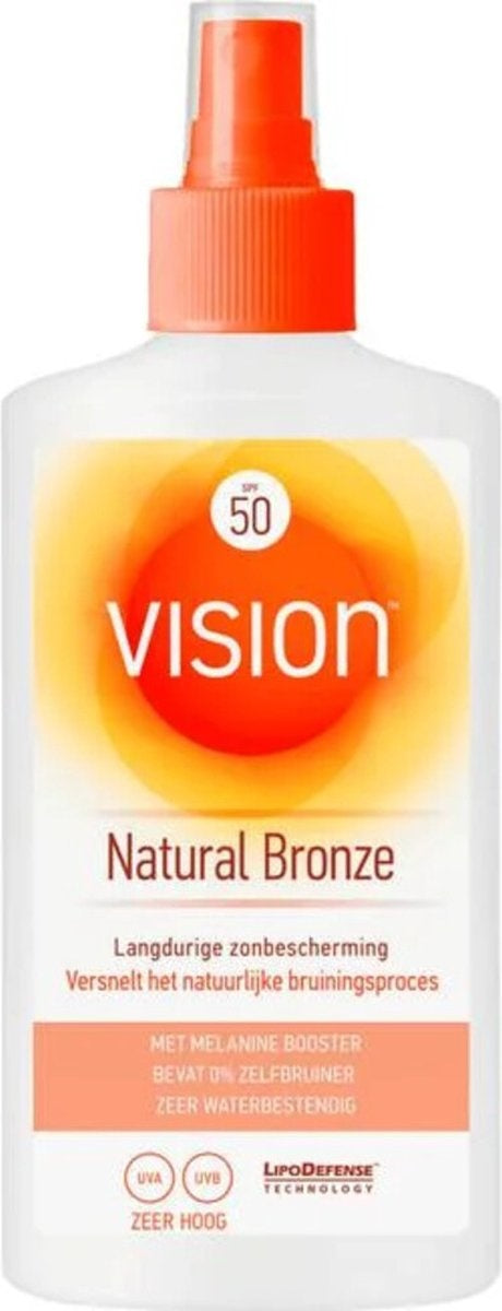 Vision Natural Bronze - Sunscreen spray - SPF 50 - 185 ml - Cap is missing