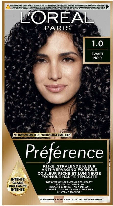 L'Oréal Paris Préférence Black 1 – Permanente Haarfarbe – Beschädigte Verpackung