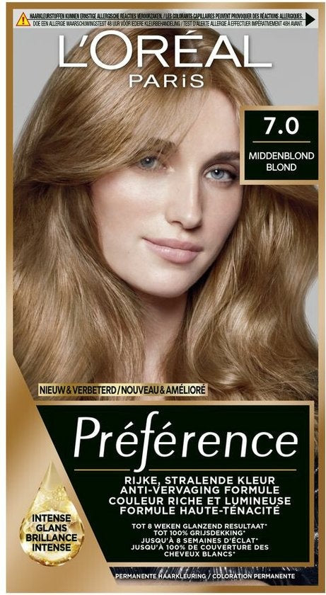 L'Oréal Paris Préférence Mittelblond 7 – Permanente Haarfarbe – Beschädigte Verpackung