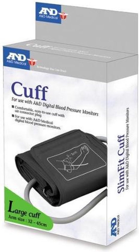 A&amp;D Manschette für A&amp;D Oberarm-Blutdruckmessgeräte Größe Large (32 bis 45 cm)