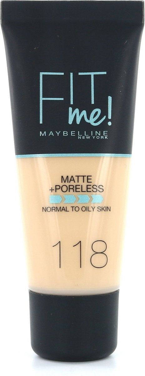 Maybelline Fit Me Matte &amp; Poreless Foundation - 118 Nude - 30 ml