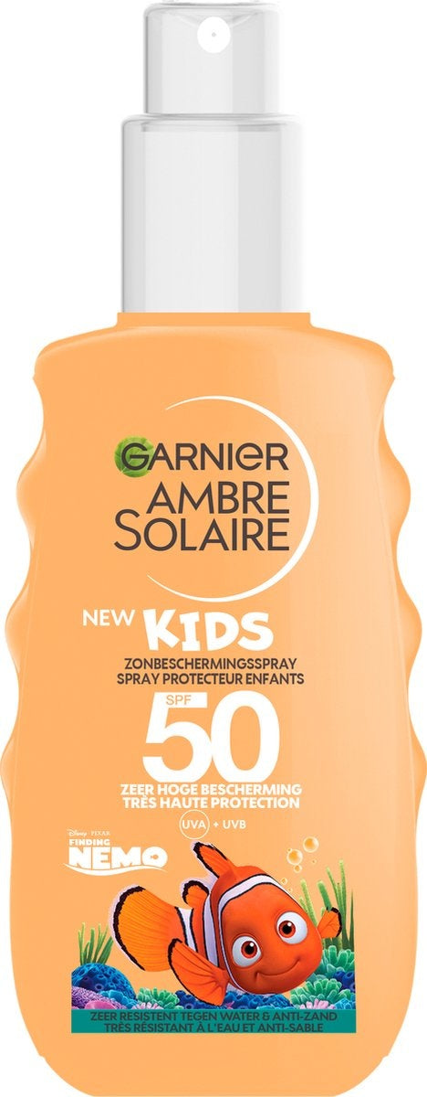 Garnier Ambre Solaire Finding Nemo Disney Kids Sunscreen SPF 50 – 150 ml – Beschädigte Verpackung. Sprühkappe fehlt