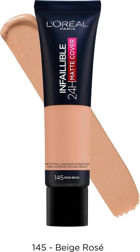 L'Oréal Paris Infaillible 24H Matte Cover Foundation - 145 Beige Rosé '35 ml