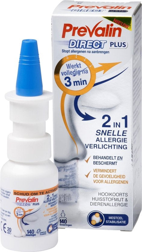 Prevalin Direct Plus Nasal Spray - For hay fever - Hay fever nasal spray - 20ml