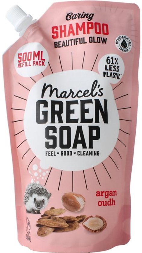 Marcel's Green Soap Shampoo Argan & Oudh Navulling 500 ml