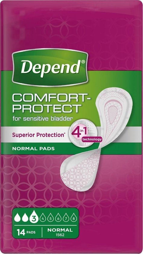 Depend incontinence pads Normal - 14 pieces