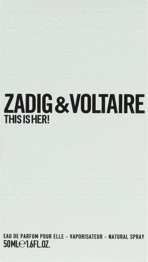 Zadig & Voltaire This Is Her 50 ml - Eau de Parfum - Damesparfum