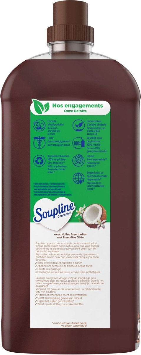 Soupline Fabric Softener White Flowers &amp; Coconut - 56 washes