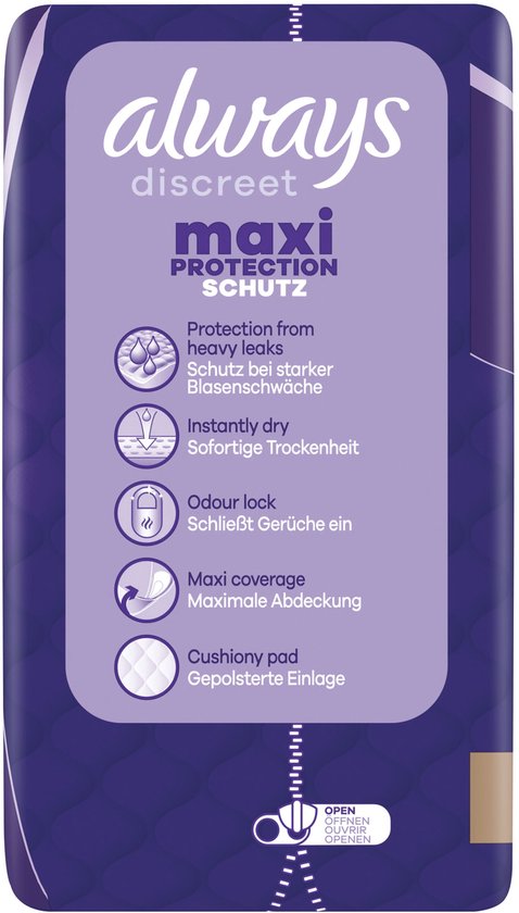 Always Discreet Verband Urineverlies Maxi Comfort - Dag en Nacht - Absorptie 9 - 12 Stuks