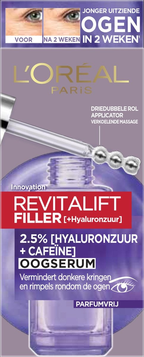 L'Oréal Paris Revitalift Filler Augenserum – 20 ml – Verpackung beschädigt