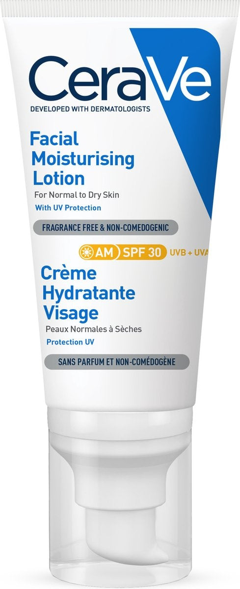 CeraVe Facial Moisturizing Lotion SPF30 - Dagcrème - normale tot droge huid - 52ml - Hydraterende dagcreme - Verpakking beschadigd