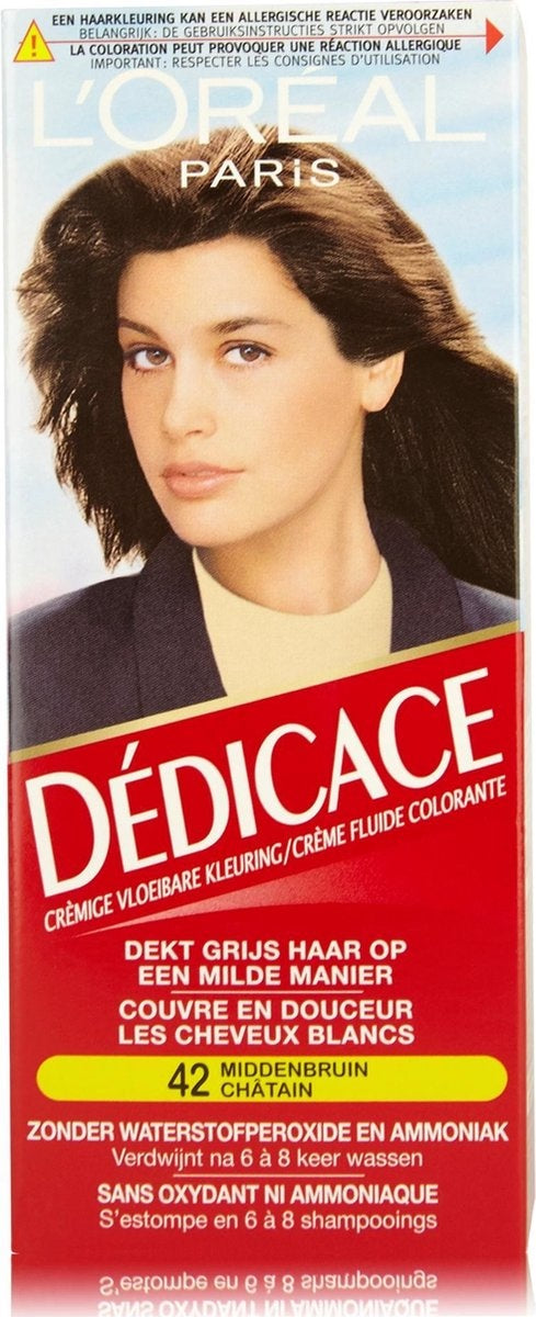 L'Oréal Paris Dedicace Hair Dye - 42 Medium Brown - Temporary Coloring