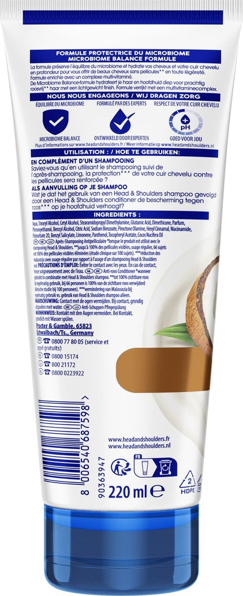 Head & Shoulders Intense Hydration - Anti-roos - Conditioner - Verhoogde Anti-roos Bescherming - 220ml