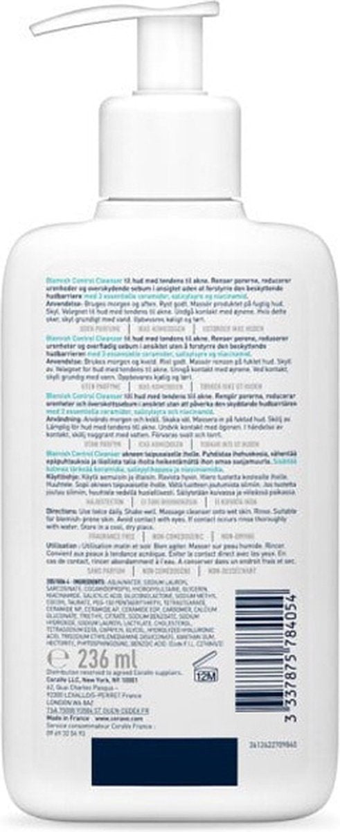 CeraVe Blemish Control Cleanser - 236ml - gezichtsreiniger voor huid met neiging tot acne