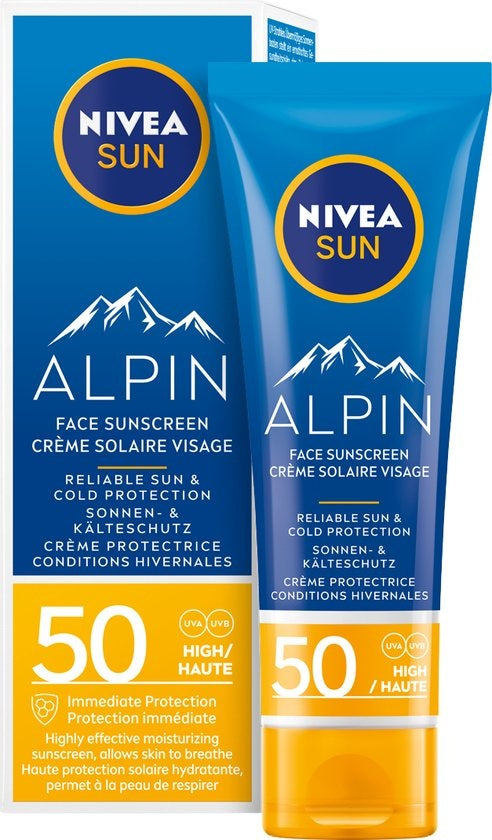 NIVEA SUN Face Alpin Sun Cream - SPF 50+ - Winter sports - Ski