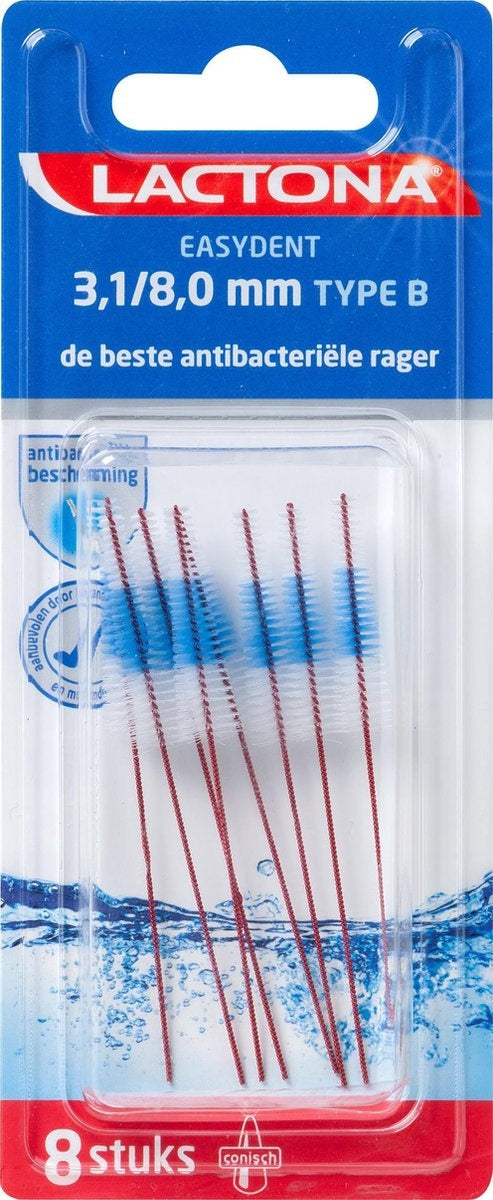 Lactona Ragers Easydent 3.1-8.0 mm type B - Dental floss - 8 pieces