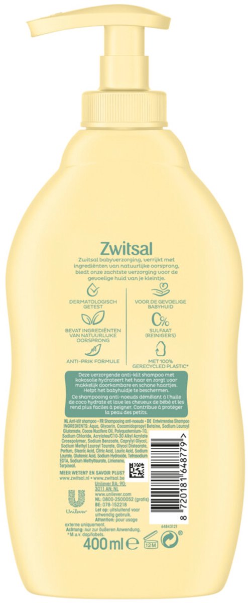 Zwitsal Shampoo Anti Klit 400 ml