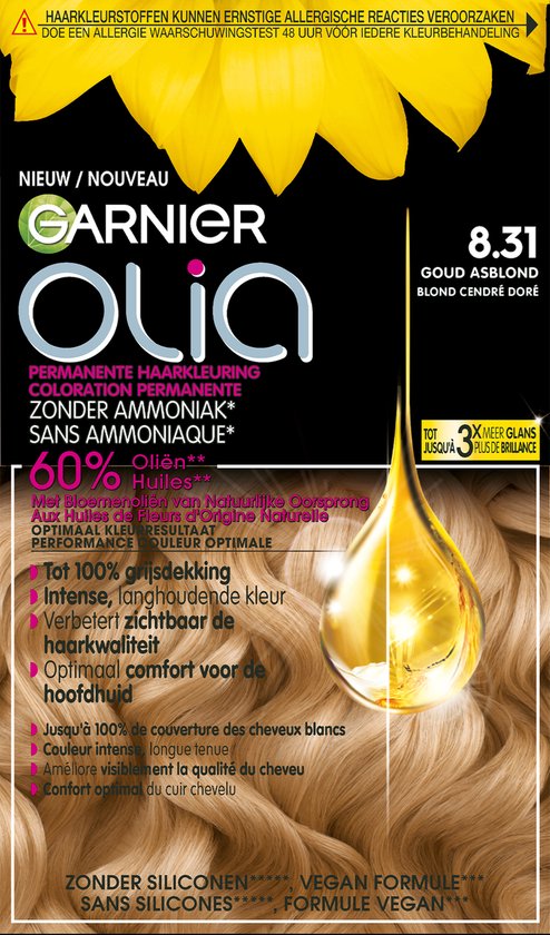 Garnier Olia Golden Ash Blonde 8.31 - Hair Dye